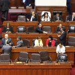 Lawmakers of Peru’s opposition-ruled Congress gather before the arrival of President Pedro Pablo Kuczynski, in Lima