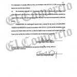 Resolución del juez de California, Thomas Hixson, que ordena la detención de Alejandro Toledo